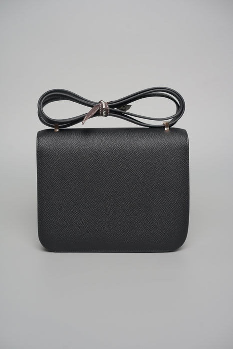 Hermes Constance 18 in Noir Epsom Rghw (Brand New)