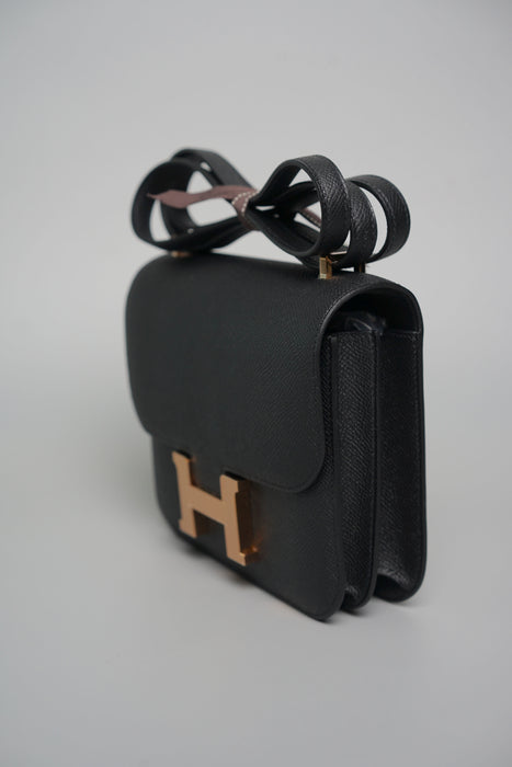 Hermes Constance 18 in Noir Epsom Rghw (Brand New)