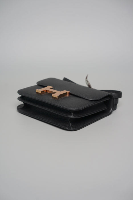 Hermes Constance 18 in Noir Epsom Rghw (Brand New)