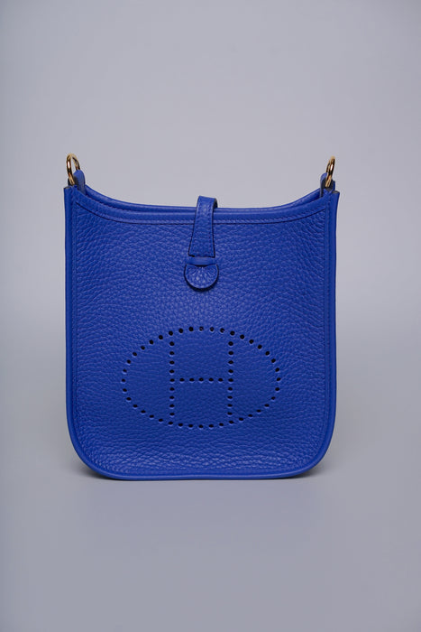 Hermes Mini Evelyne in Blue Royal Ghw (Brand New)