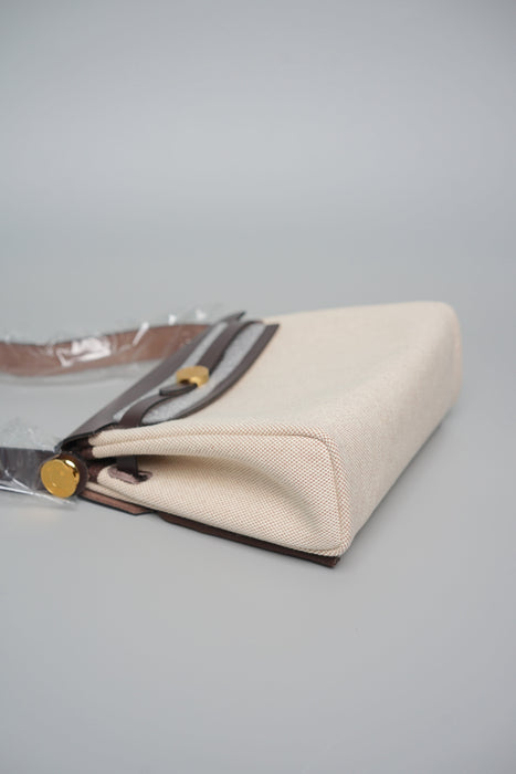 Hermes Mini HerBag in Ecru/Ebene Ghw (Brand New)