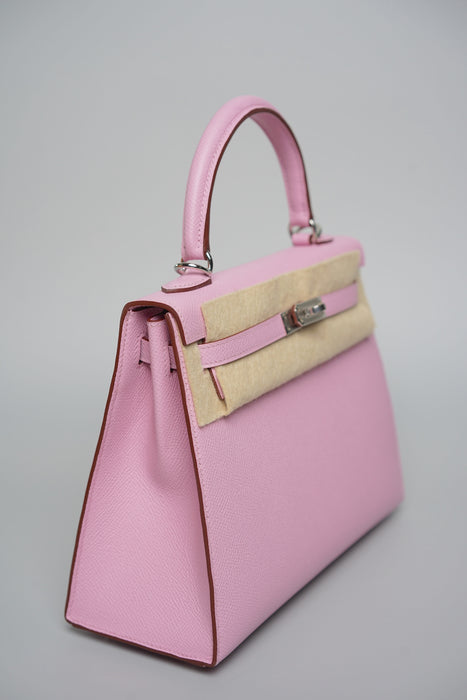 Hermes Kelly 25 in Mauve Sylvestre Epsom Phw (Brand New)
