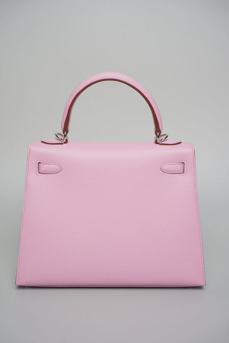 Hermes Kelly 25 in Mauve Sylvestre Epsom Phw (Brand New)