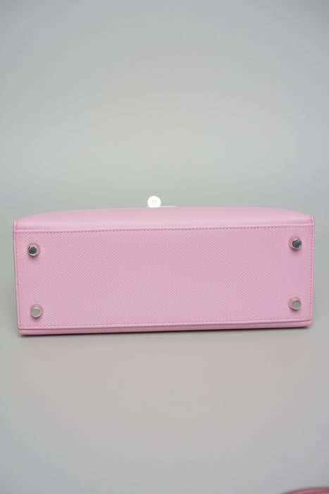 Hermes Kelly 25 in Mauve Sylvestre Epsom Phw (Brand New)