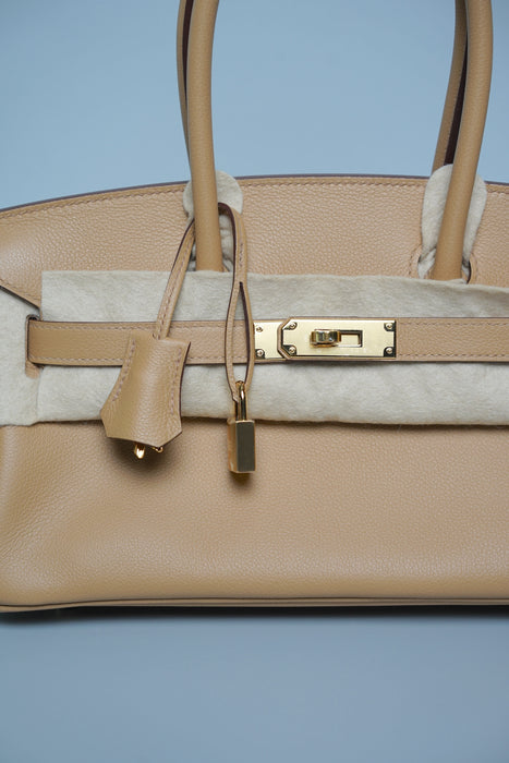 Hermes Birkin Shoulder 29 in Biscuit Evercolor Ghw (Brand New)