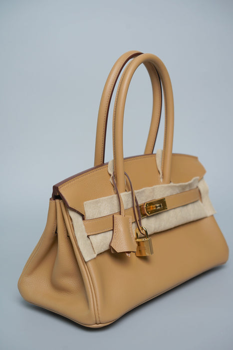 Hermes Birkin Shoulder 29 in Biscuit Evercolor Ghw (Brand New)