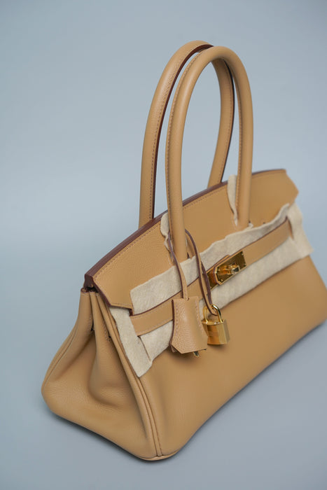 Hermes Birkin Shoulder 29 in Biscuit Evercolor Ghw (Brand New)