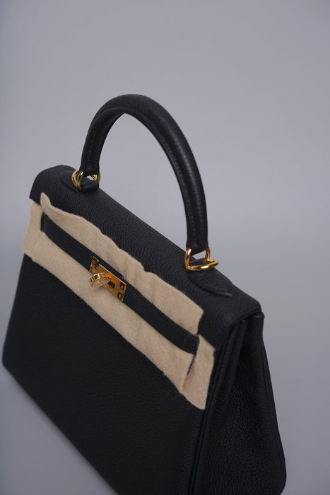 Hermes Kelly 25 in Noir Togo Phw (Brand New)