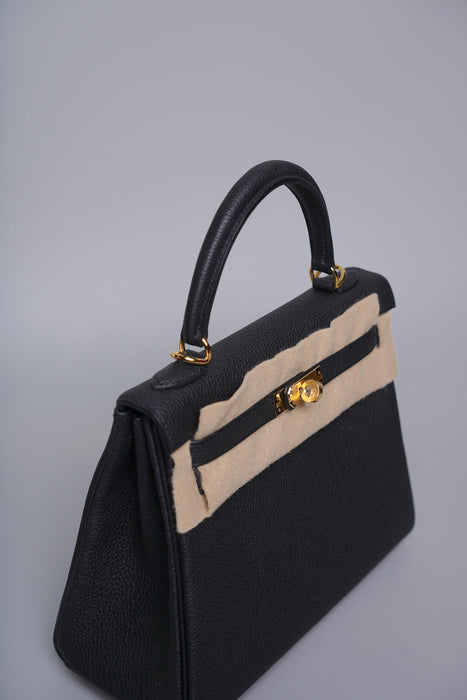 Hermes Kelly 25 in Noir Togo Phw (Brand New)