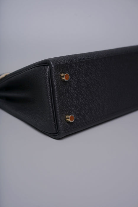 Hermes Kelly 25 in Noir Togo Phw (Brand New)