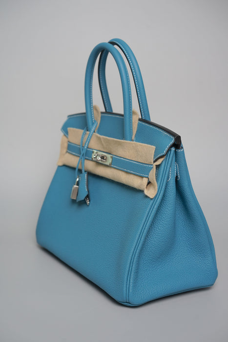 Hermes Birkin 30 in Blue Jean Togo Phw (Brand New)