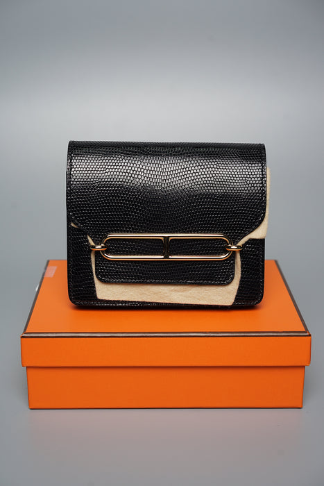 Hermes Roulis Slim in Black Lizard Pmb (Brand New)