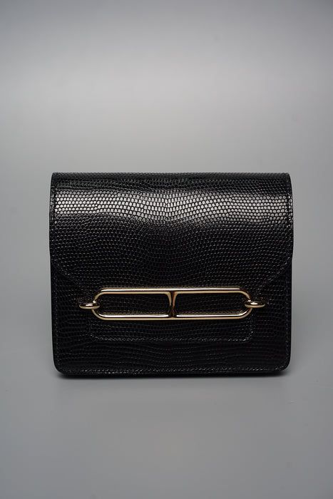 Hermes Roulis Slim in Black Lizard Pmb (Brand New)