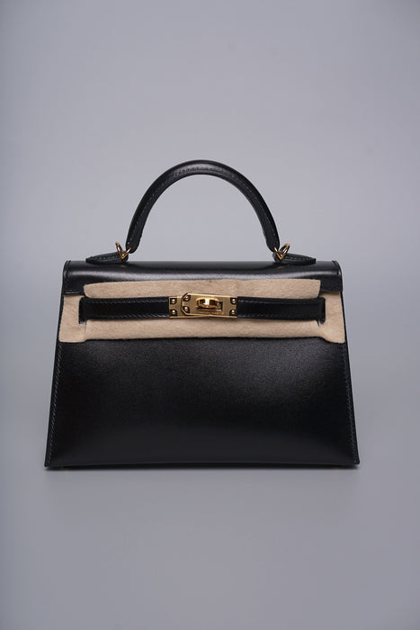 Hermes Kelly 20 in Noir Box Ghw (Brand New)