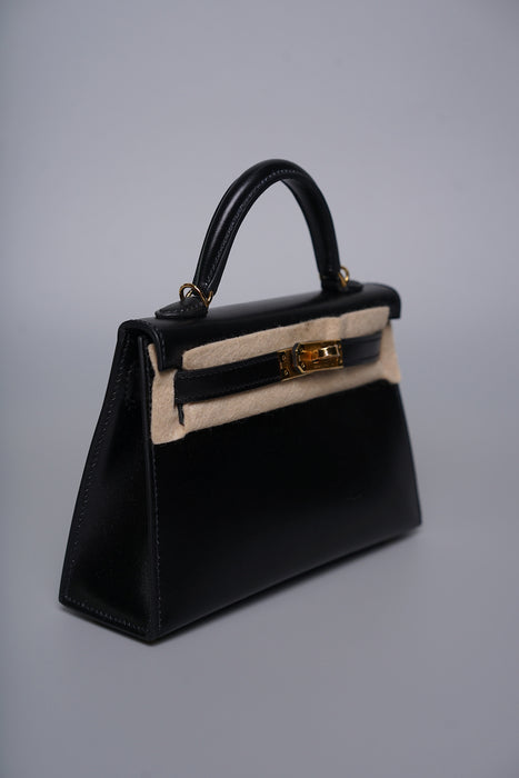 Hermes Kelly 20 in Noir Box Ghw (Brand New)