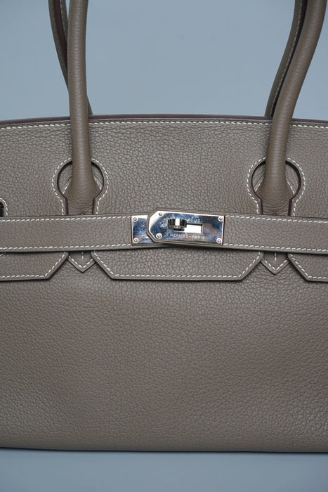 Hermes Birkin JPG Shoulder 42 in Etoupe Clemence Phw