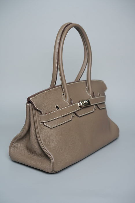 Hermes Birkin JPG Shoulder 42 in Etoupe Clemence Phw