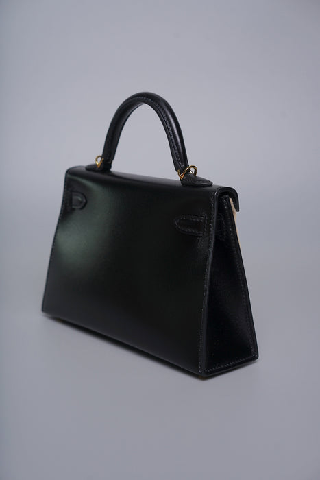Hermes Kelly 20 in Noir Box Ghw (Brand New)