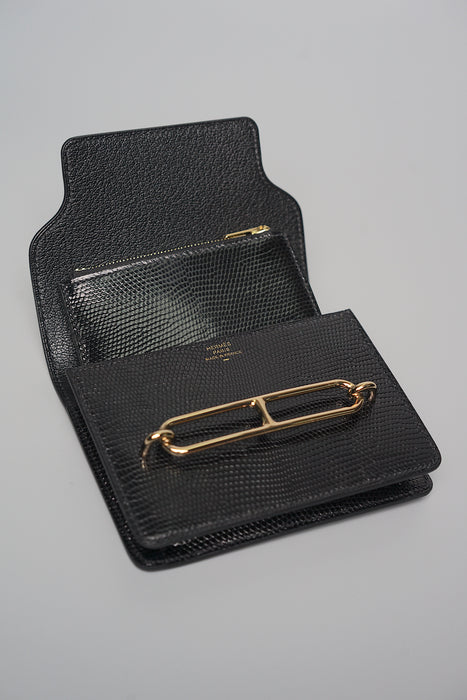 Hermes Roulis Slim in Black Lizard Pmb (Brand New)