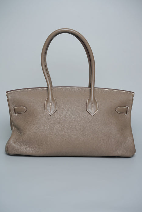 Hermes Birkin JPG Shoulder 42 in Etoupe Clemence Phw