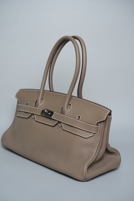 Hermes Birkin JPG Shoulder 42 in Etoupe Clemence Phw