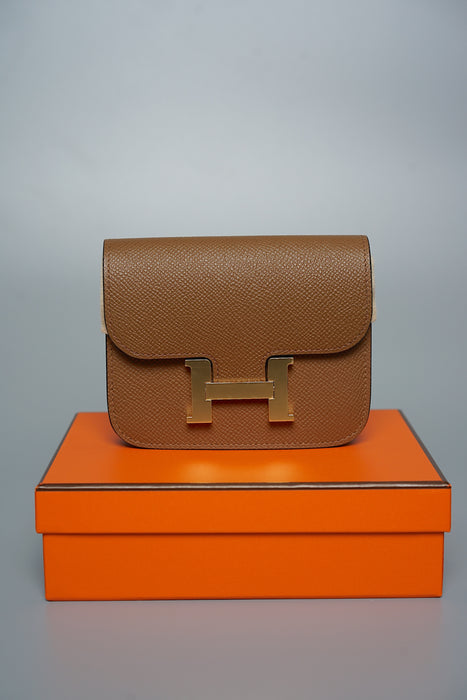 Hermes Constance Slim in Alezan Ghw (Brand New)