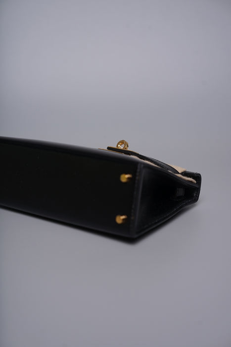 Hermes Kelly 20 in Noir Box Ghw (Brand New)