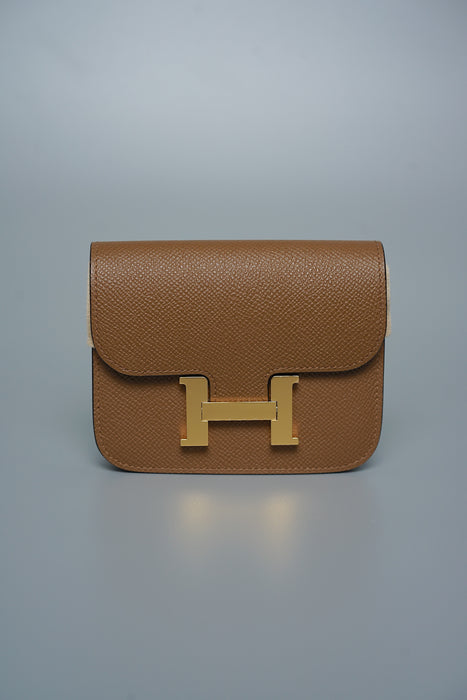 Hermes Constance Slim in Alezan Ghw (Brand New)