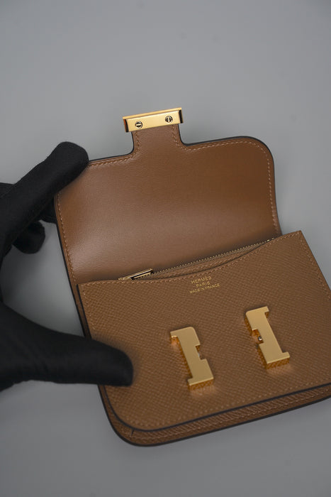 Hermes Constance Slim in Alezan Ghw (Brand New)