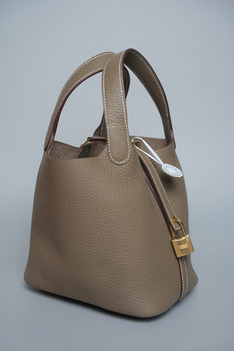 Hermes Picotin 18 in Etoupe Ghw (Brand New)