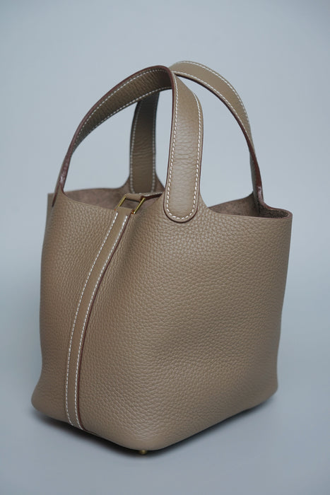 Hermes Picotin 18 in Etoupe Ghw (Brand New)