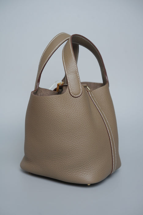 Hermes Picotin 18 in Etoupe Ghw (Brand New)