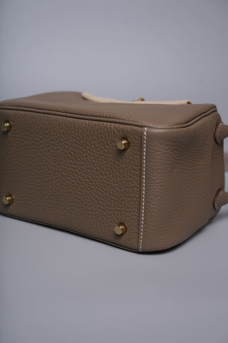 Hermes Mini Lindy II in Etoupe Ghw (Brand New)