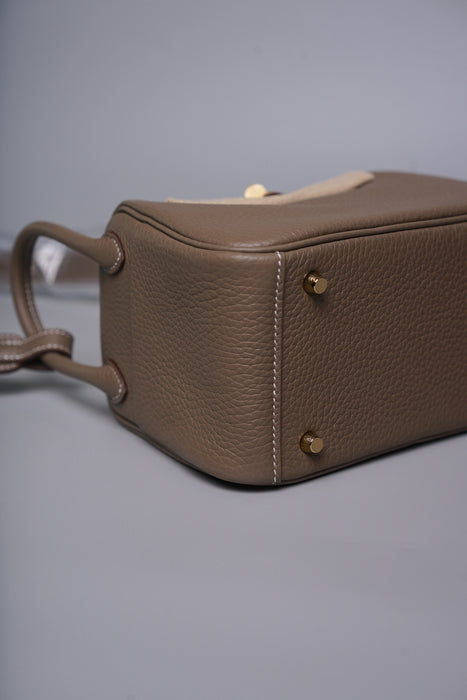Hermes Mini Lindy II in Etoupe Ghw (Brand New)