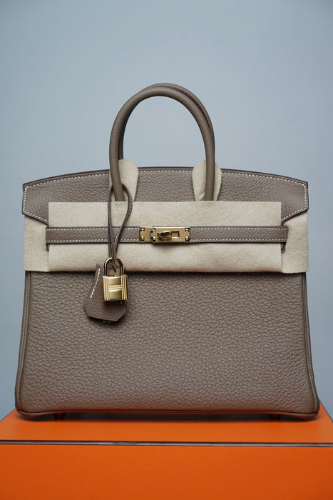 Hermes Birkin 25 in Etoupe Ghw (Brand New)