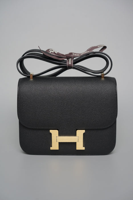 Hermes Constance 18 in Noir Epsom Bghw (Brand New)