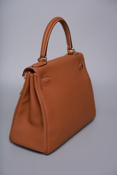 Hermes Kelly 28 in Gold Togo Ghw