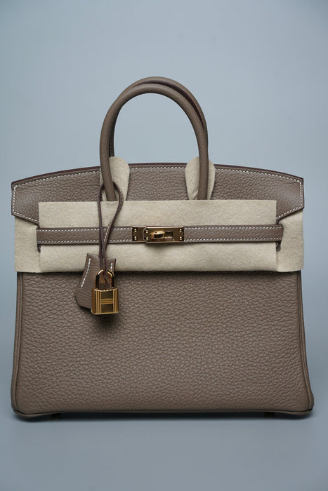 Hermes Birkin 25 in Etoupe Ghw (Brand New)