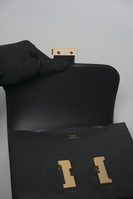 Hermes Constance 18 in Noir Epsom Bghw (Brand New)