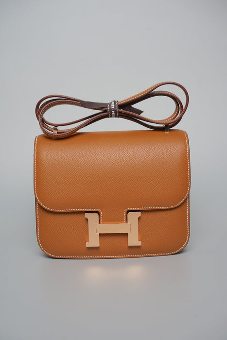Hermes Constance 18 in Gold Epsom Rghw (Brand New)