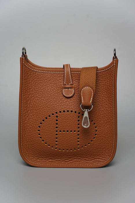 Hermes Mini Evelyne Short in Gold Phw (Brand New)
