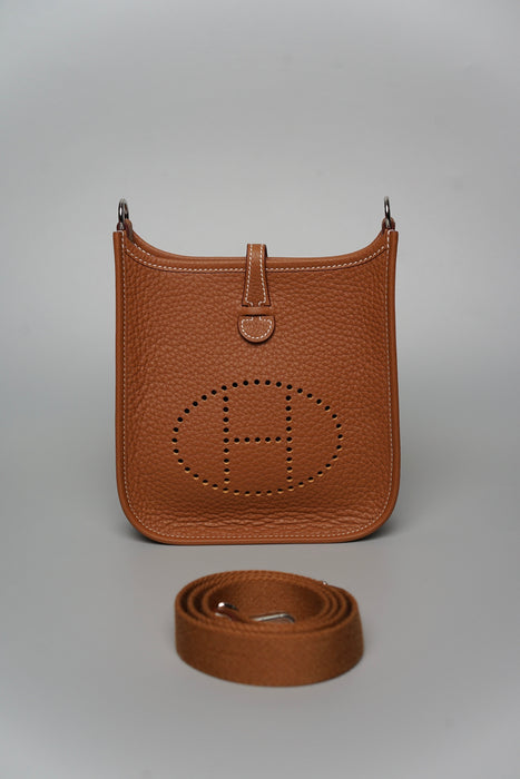 Hermes Mini Evelyne Short in Gold Phw (Brand New)