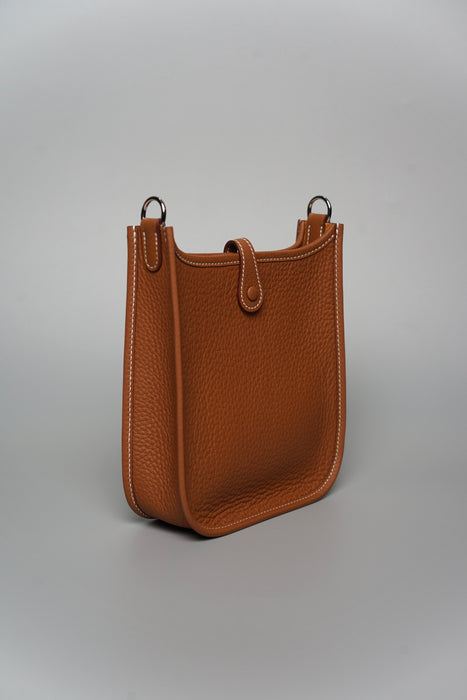 Hermes Mini Evelyne Short in Gold Phw (Brand New)