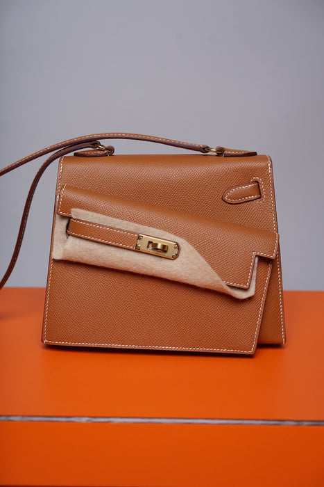 Hermes Kelly Desordre in Gold Epsom Ghw