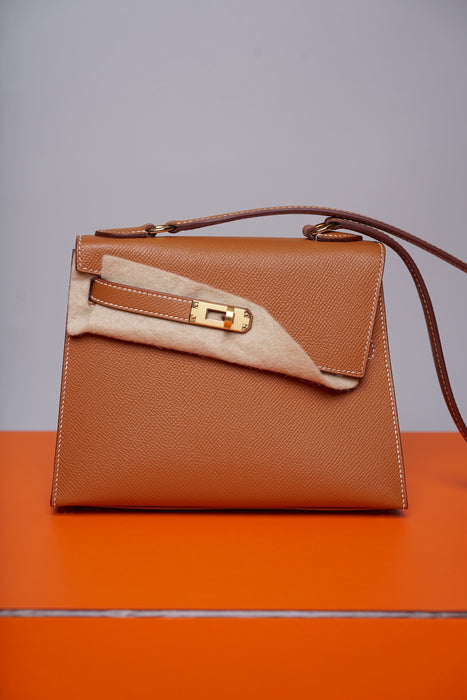 Hermes Kelly Desordre in Gold Epsom Ghw