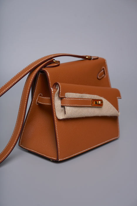 Hermes Kelly Desordre in Gold Epsom Ghw