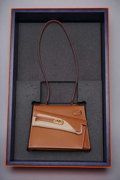 Hermes Kelly Desordre in Gold Epsom Ghw