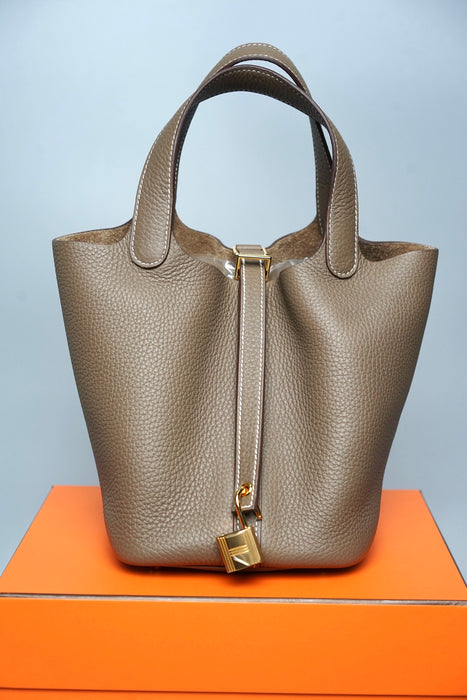 Hermes Picotin 18 in Etoupe Ghw (Brand New)