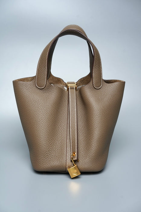 Hermes Picotin 18 in Etoupe Ghw (Brand New)