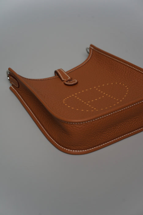 Hermes Mini Evelyne Short in Gold Phw (Brand New)
